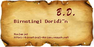 Birnstingl Dorián névjegykártya